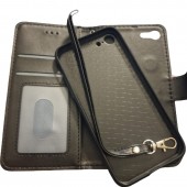 2 i 1 læder pung cover iPhone 7 / 8 / SE2 /SE3 sort